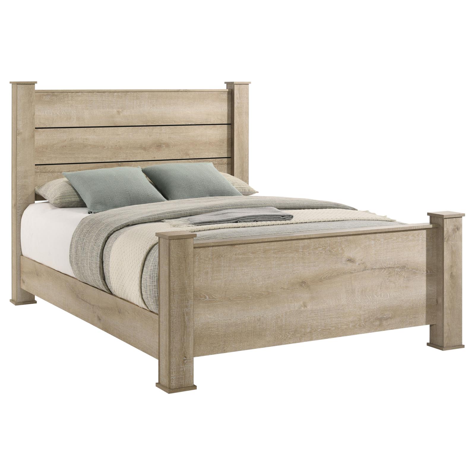 Oakglen 55-inch Eastern King Panel Bed Weathered Oak - Image 3