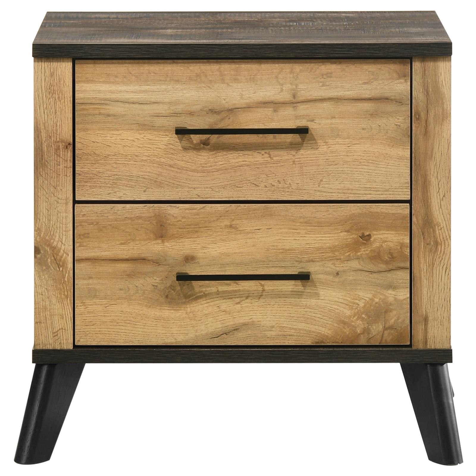 Kaywood 2-drawer Nightstand Bedside Table Natural Pine - Image 3