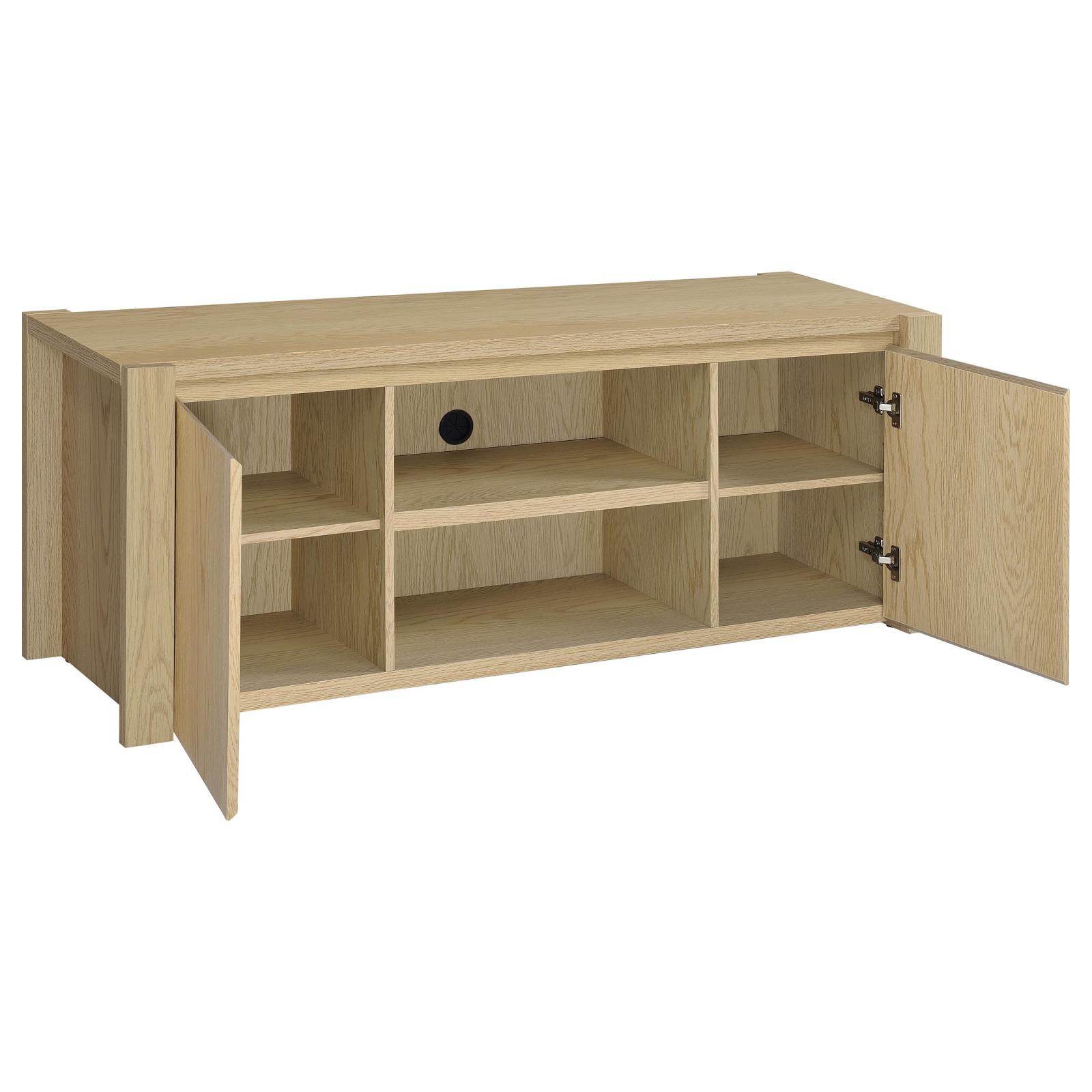Laurelton 3-piece Entertainment Center TV Stand Light Oak - Image 4
