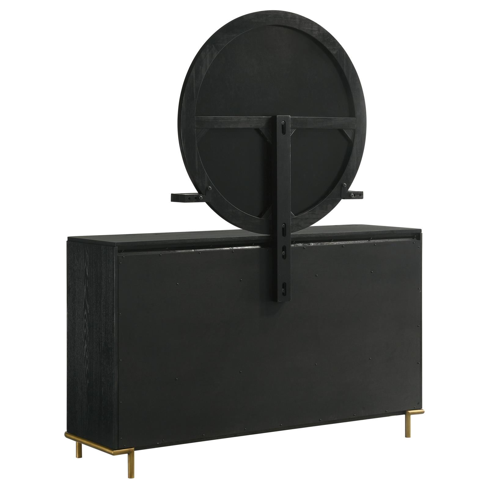 Arini 8-drawer Dresser with Mirror Black - Image 6