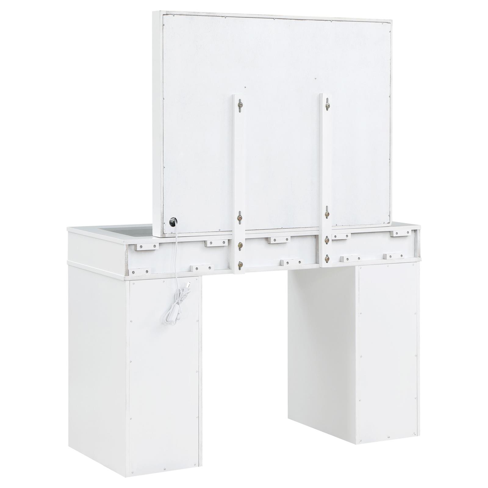 Regina Makeup Vanity Table Set with Lighting White - Image 7