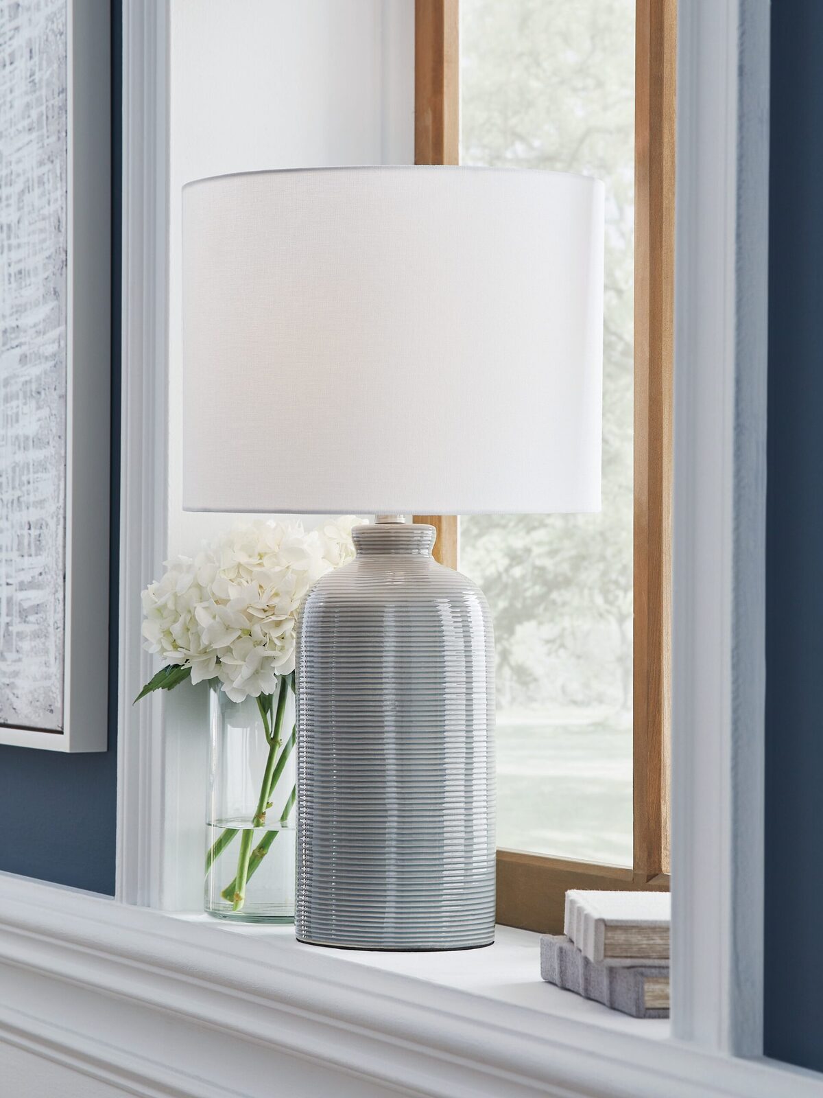 Wimlow - Ceramic Table Lamp - Gray Blue - Image 2