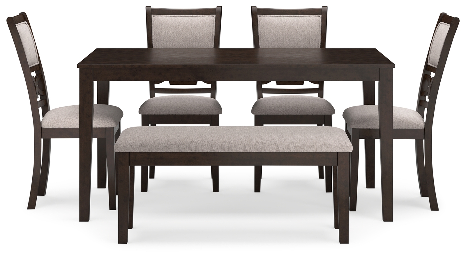 Langwest - Dining Room Table Set (Set of 6) - Brown - Image 3