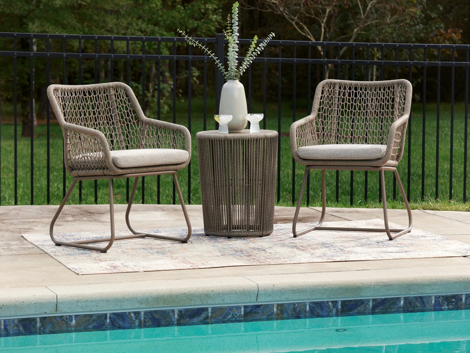 Majors Beach - Outdoor Table And 2 Chairs (Set of 3) - Beige - Image 2