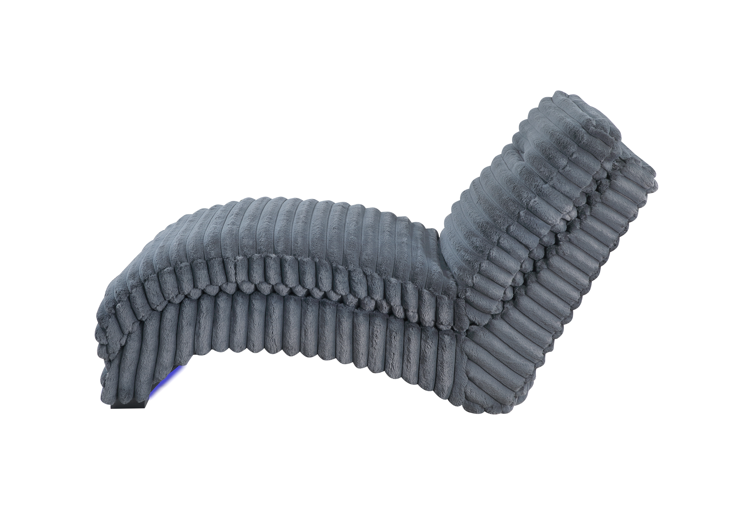 Dominic - Chaise With LED And USB - Gray - Image 4