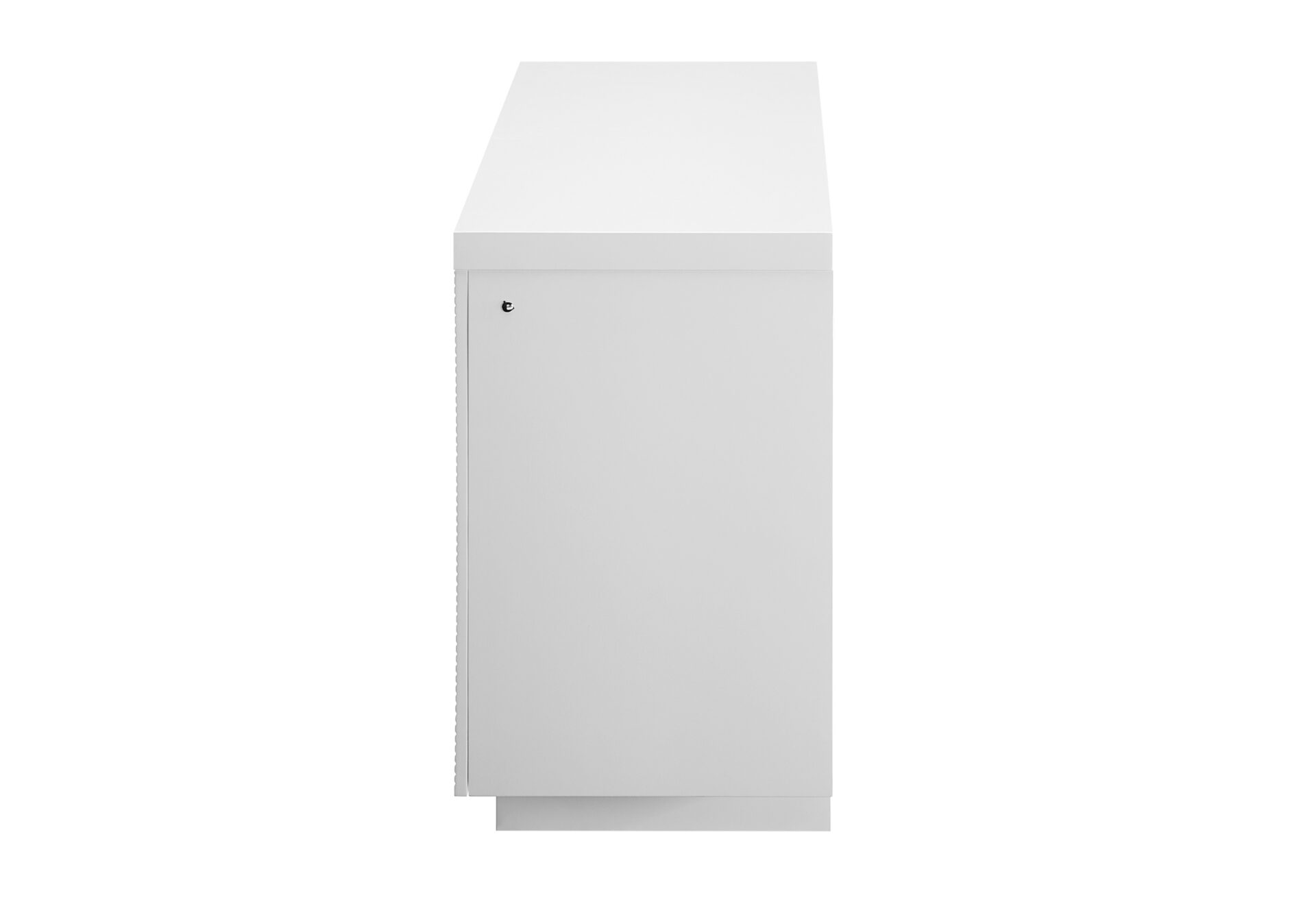 Aileen - 66" Entertainment Unit With LED, Speakers, Crystal Inserts And Pop Up Center Doors - White - Image 4