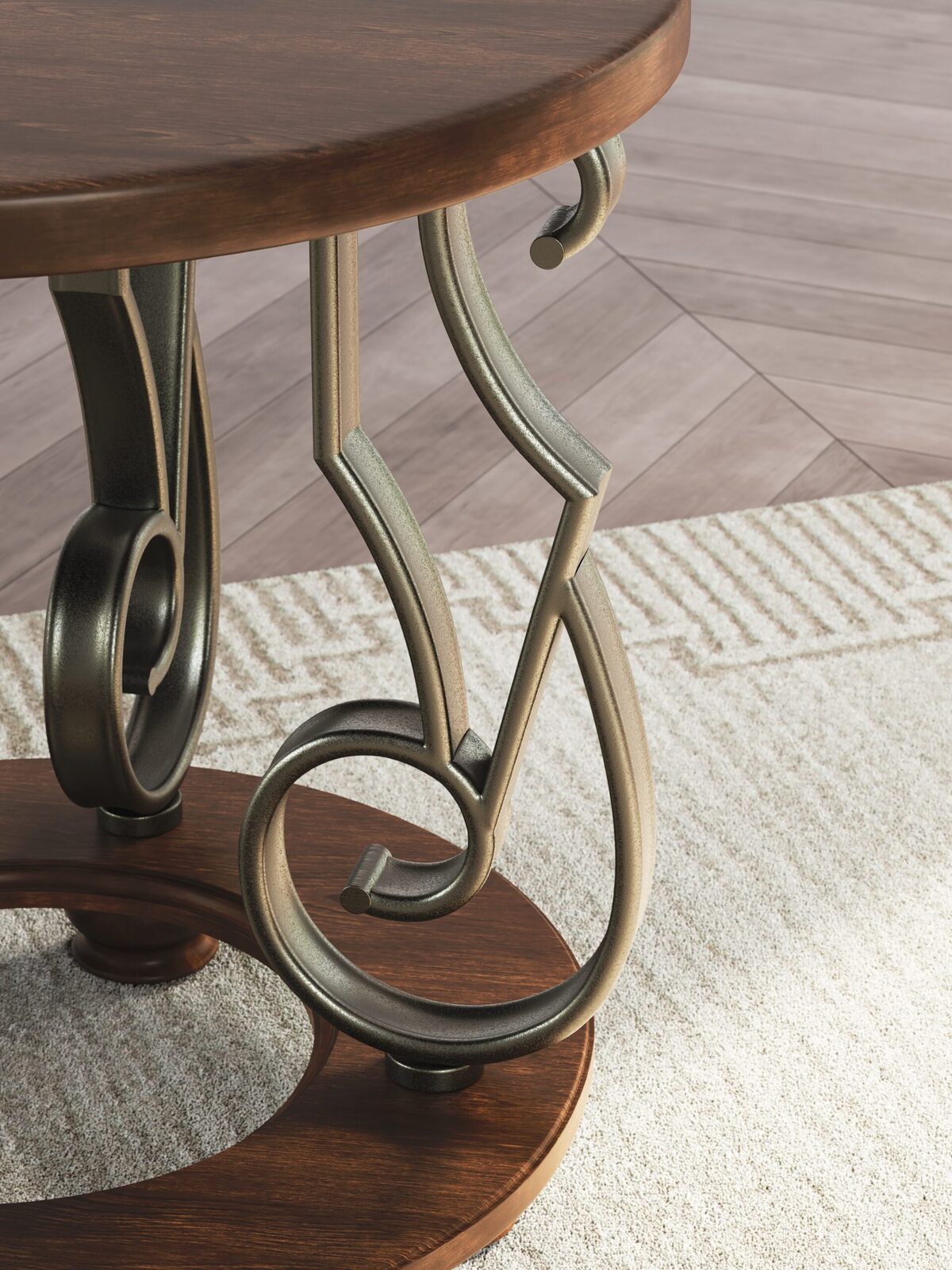 Frallyn - Round End Table - Dark Brown - Image 5