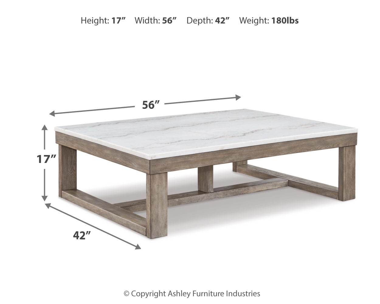 Loyaska - Rectangular Cocktail Table - Brown / Ivory - Image 4
