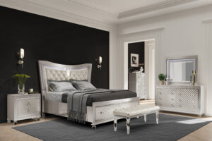 Paris - 5 Piece Bedroom Set With LED - Champagne