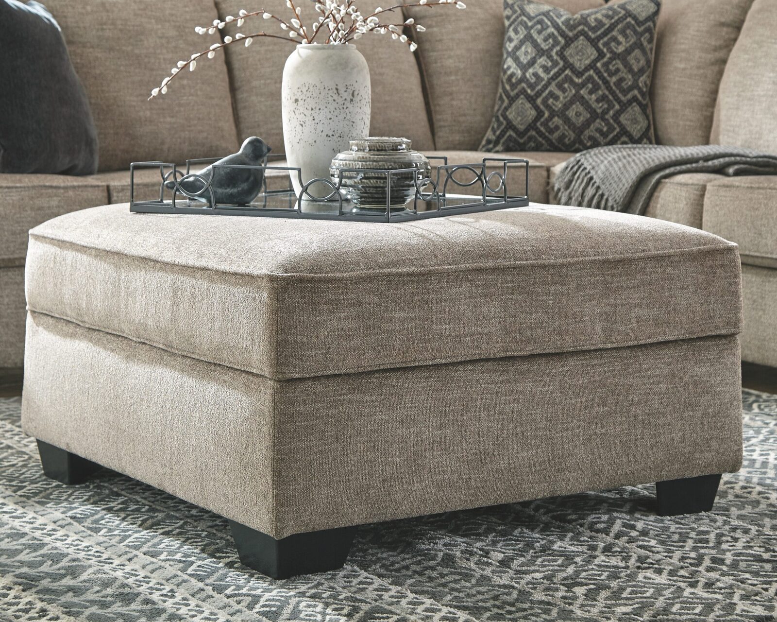 Bovarian - Ottoman With Storage - Stone - Image 2