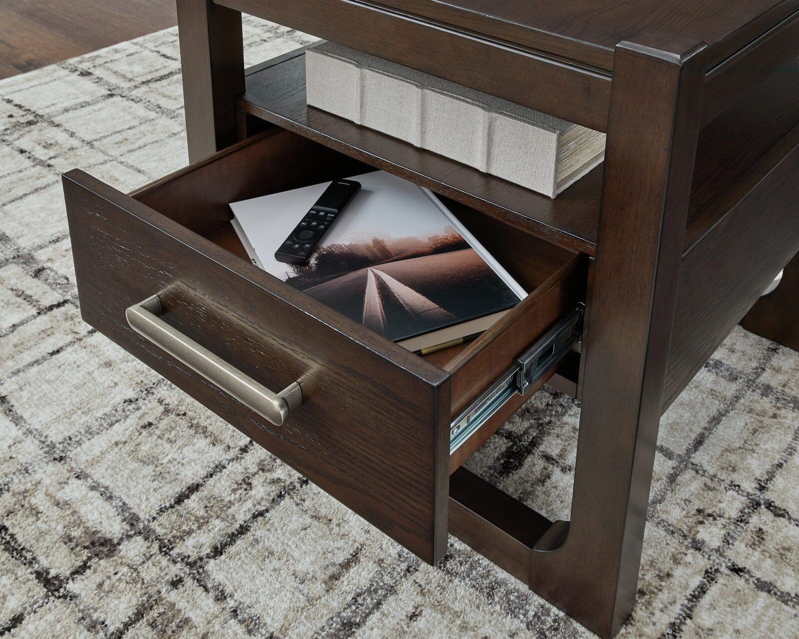 Breckington - Square End Table - Dark Brown - Image 8