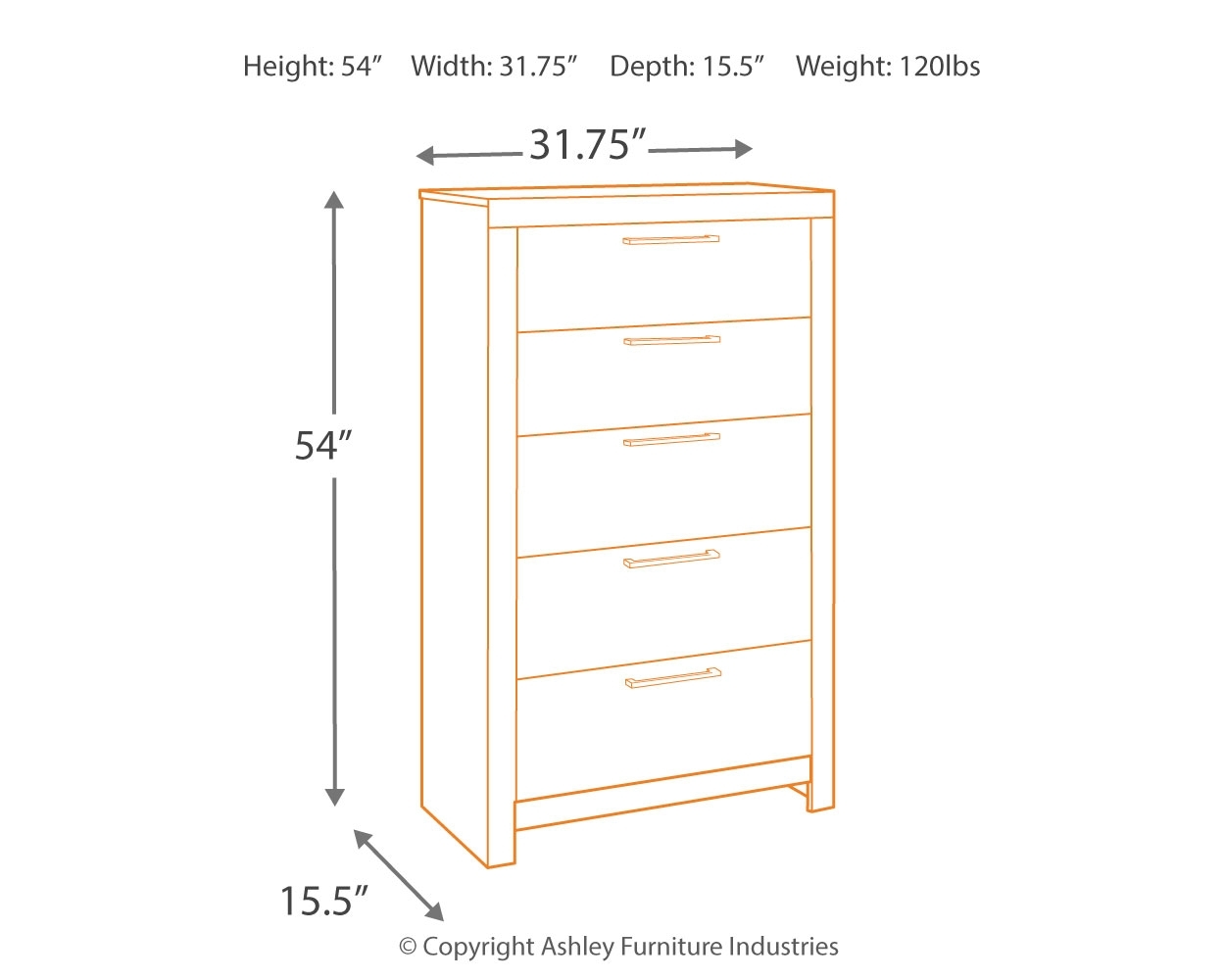 Derekson - Five Drawer Chest - Multi Gray - Image 4