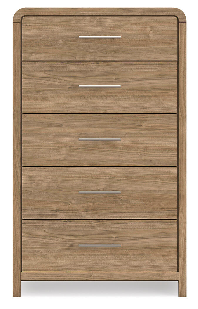 Gramburg - Five Drawer Chest - Warm Natural Brown - Image 5