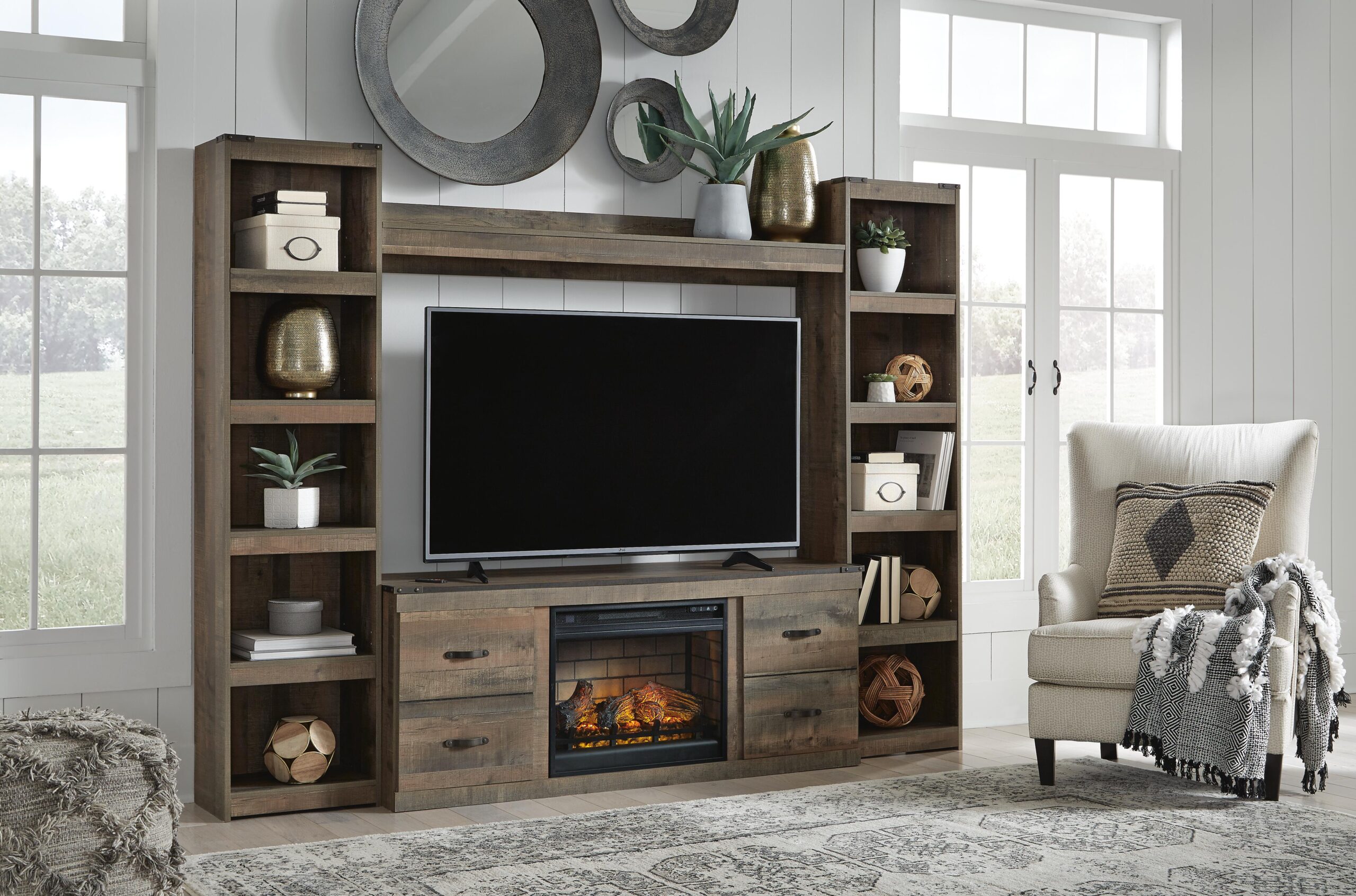 Trinell - 4-Piece Entertainment Center With 60" TV Stand - Image 6