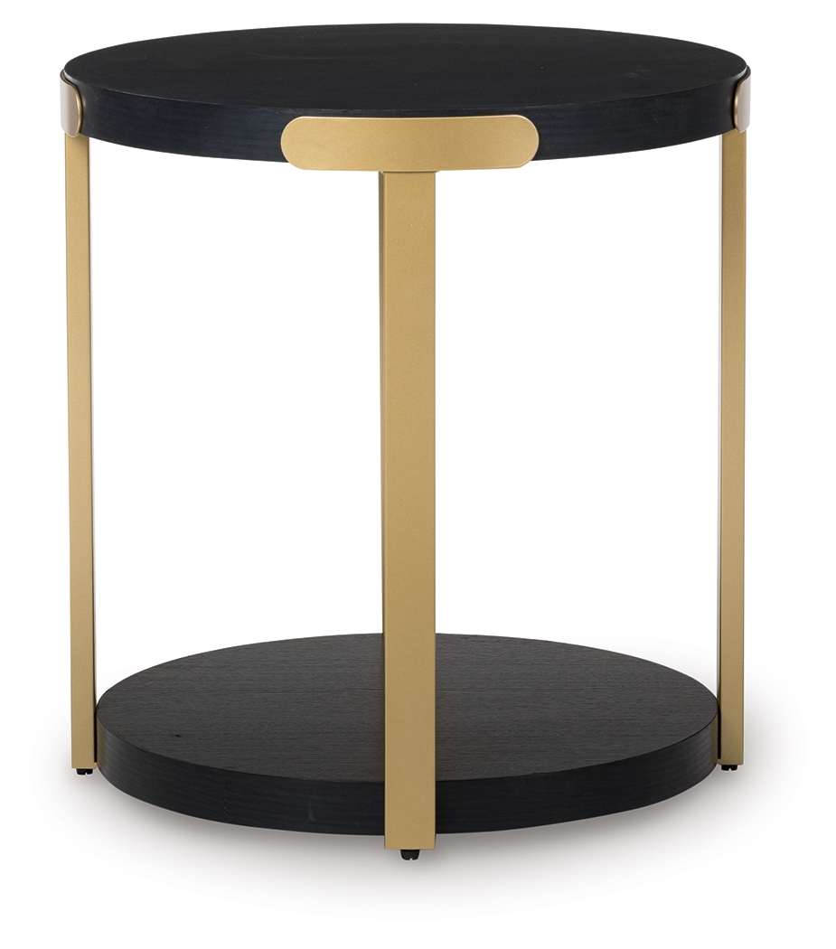 Shylore - Occasional Table Set (Set of 3) - Black / Brass Finish - Image 7
