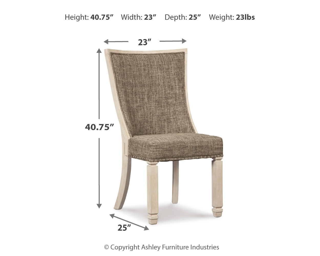 Bolanburg - Dining UPH Side Chair (Set of 2) - Lattice Back - Brown / Beige - Image 5