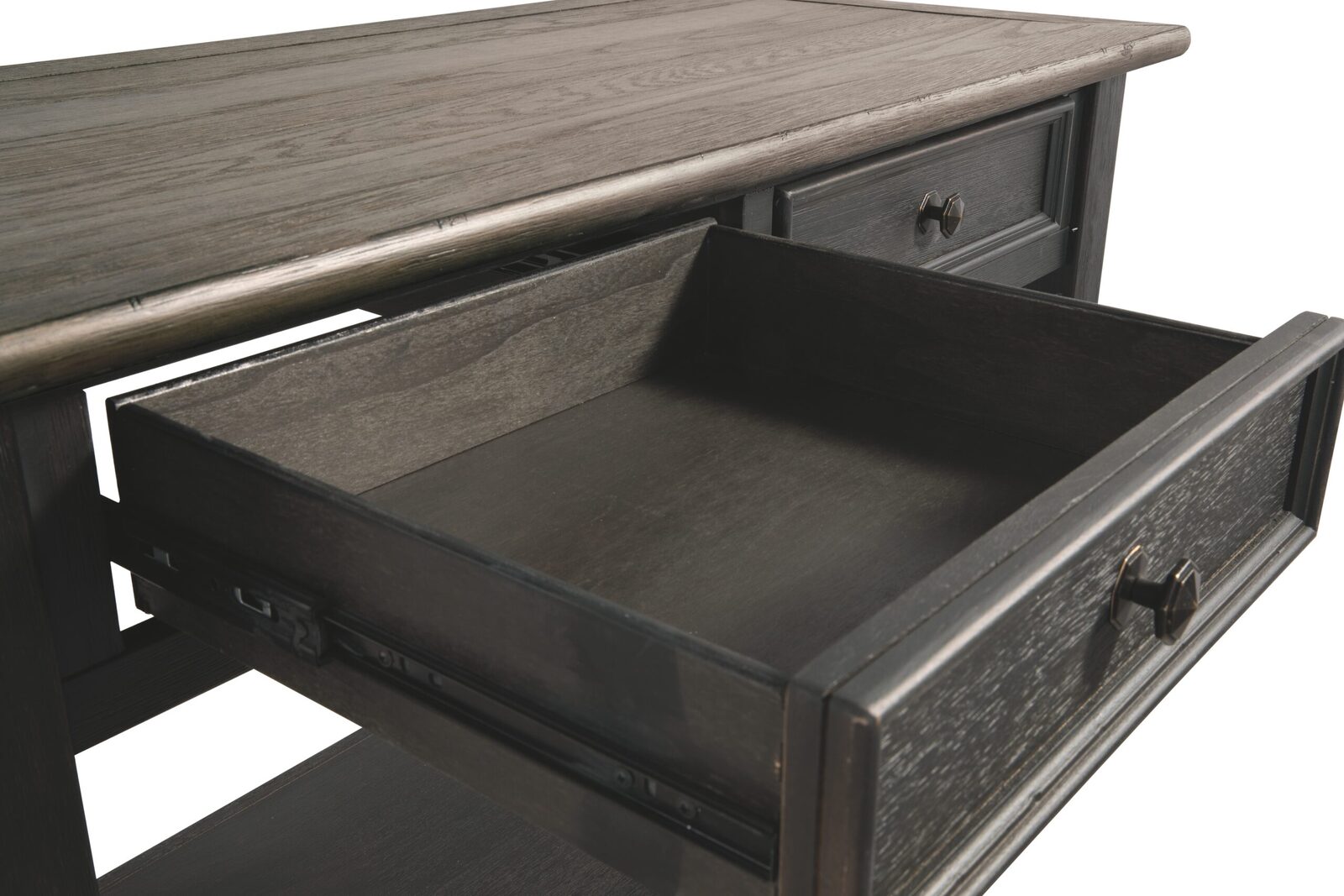 Tyler Creek - Sofa Table - Grayish Brown / Black - Image 7