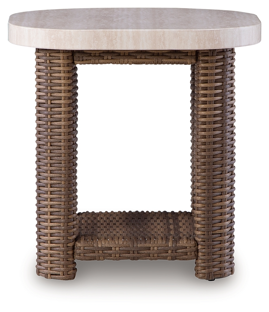 Dolan Creek - Square End Table - Beige / Brown - Image 3