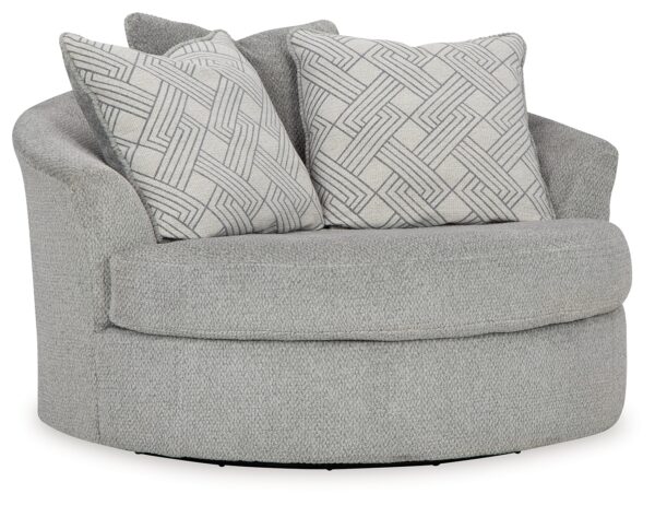 Casselbury - Oversized Swivel Accent Chair - Cement