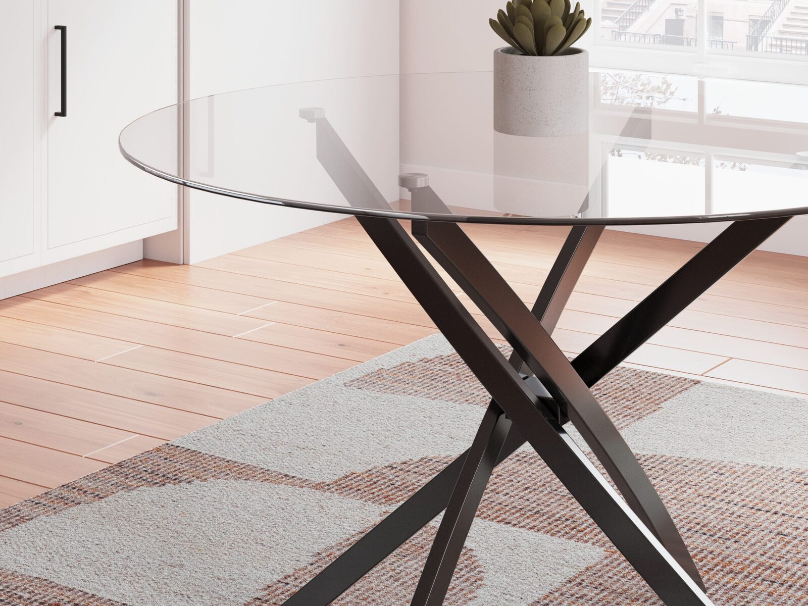 Pharwynn - Round Dining Room Table - Black - Image 5