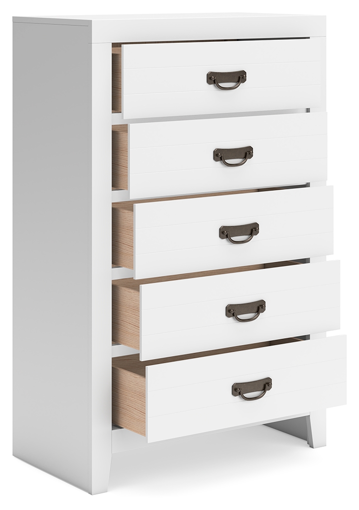 Binterglen - Five Drawer Chest - White - Image 4