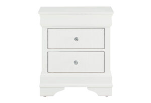 Pompei - Croc Nightstand - Metallic White