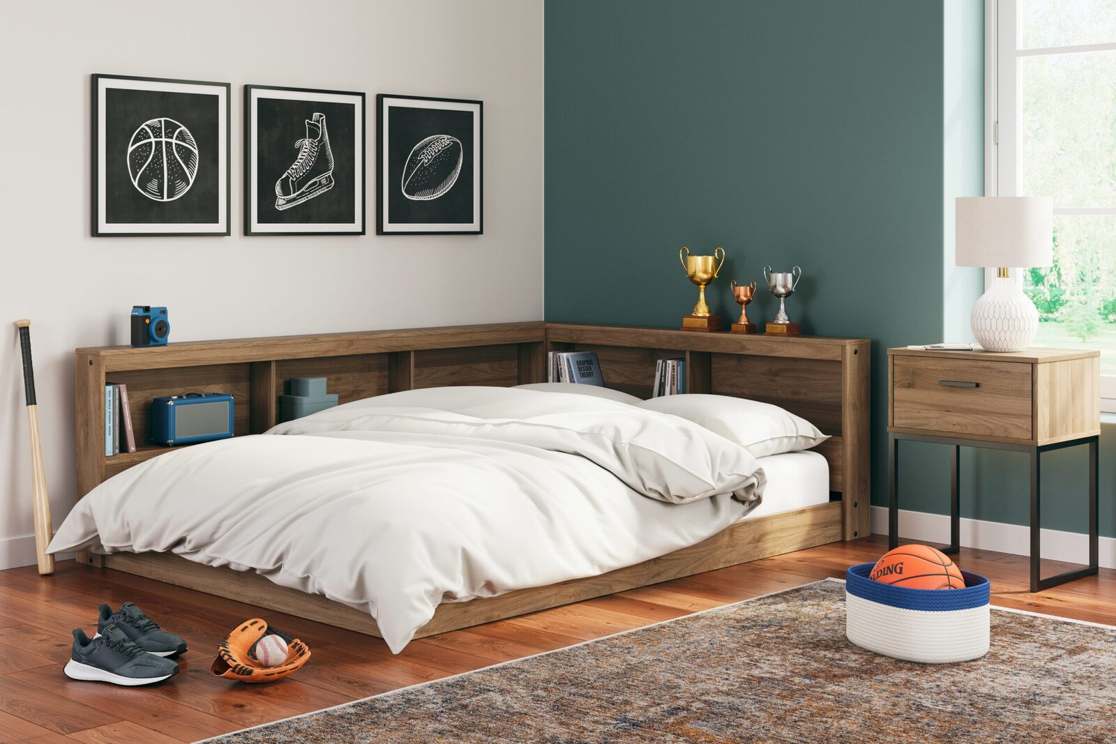 Deanlow - Bookcase Storage Bed - Image 10