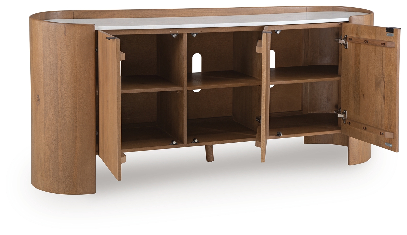 Fitzroy - Accent Cabinet - Brown / White - Image 3