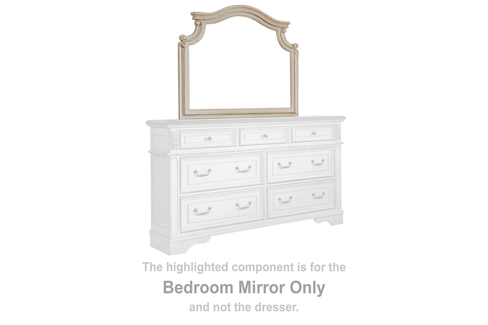 Realyn - Bedroom Mirror - Chipped White - Image 2