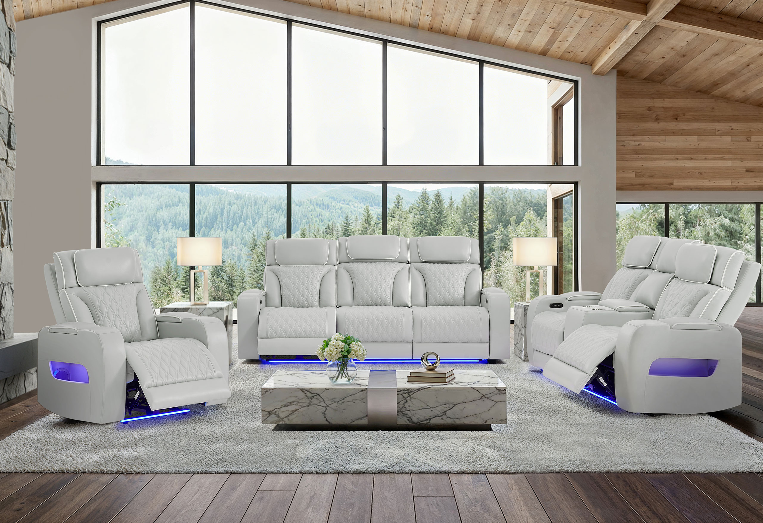 U8611 - Living Room Set - Silver - Image 13