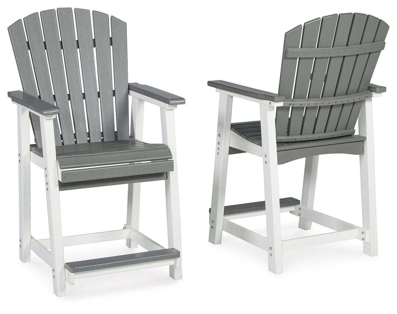 Transville - Barstool (Set of 2) - Gray / White - Image 3