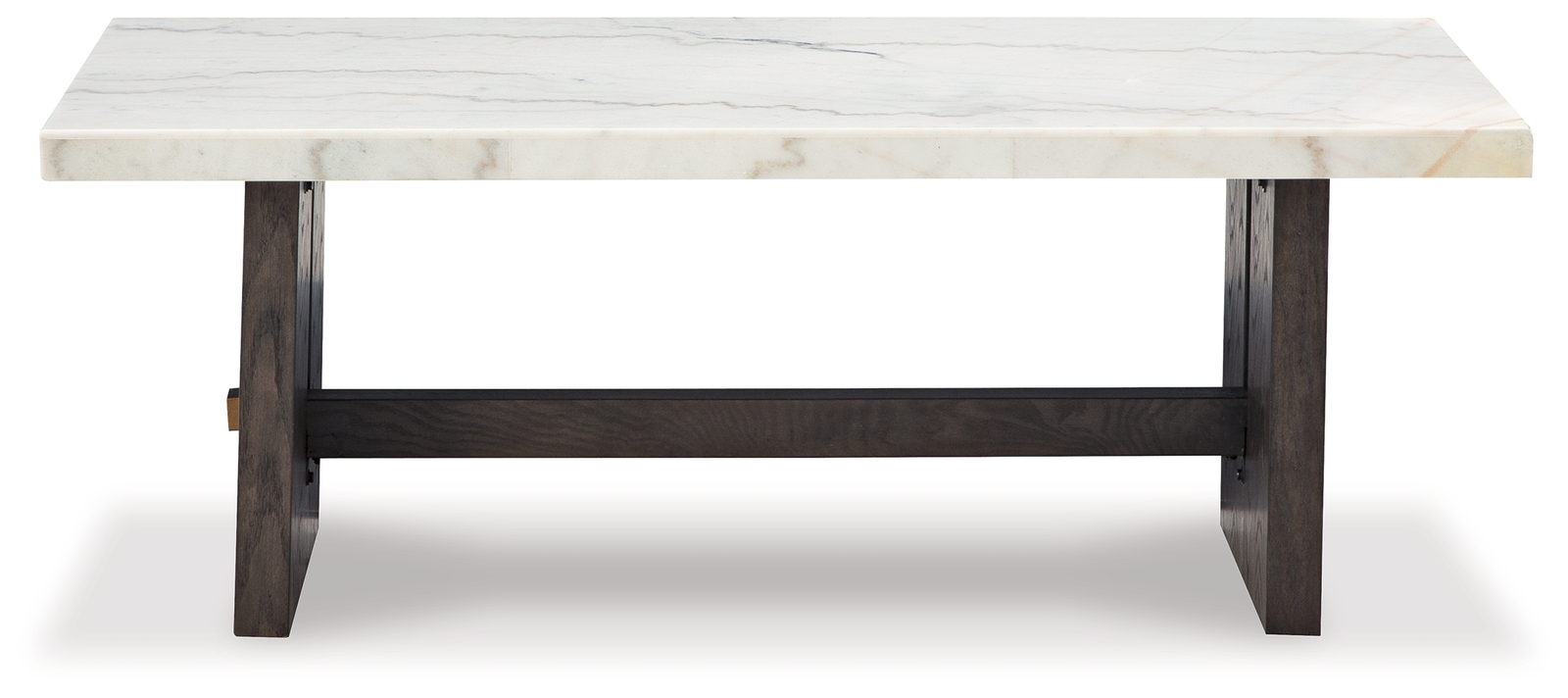 Burkhaus - Rectangular Cocktail Table - White / Dark Brown - Image 3