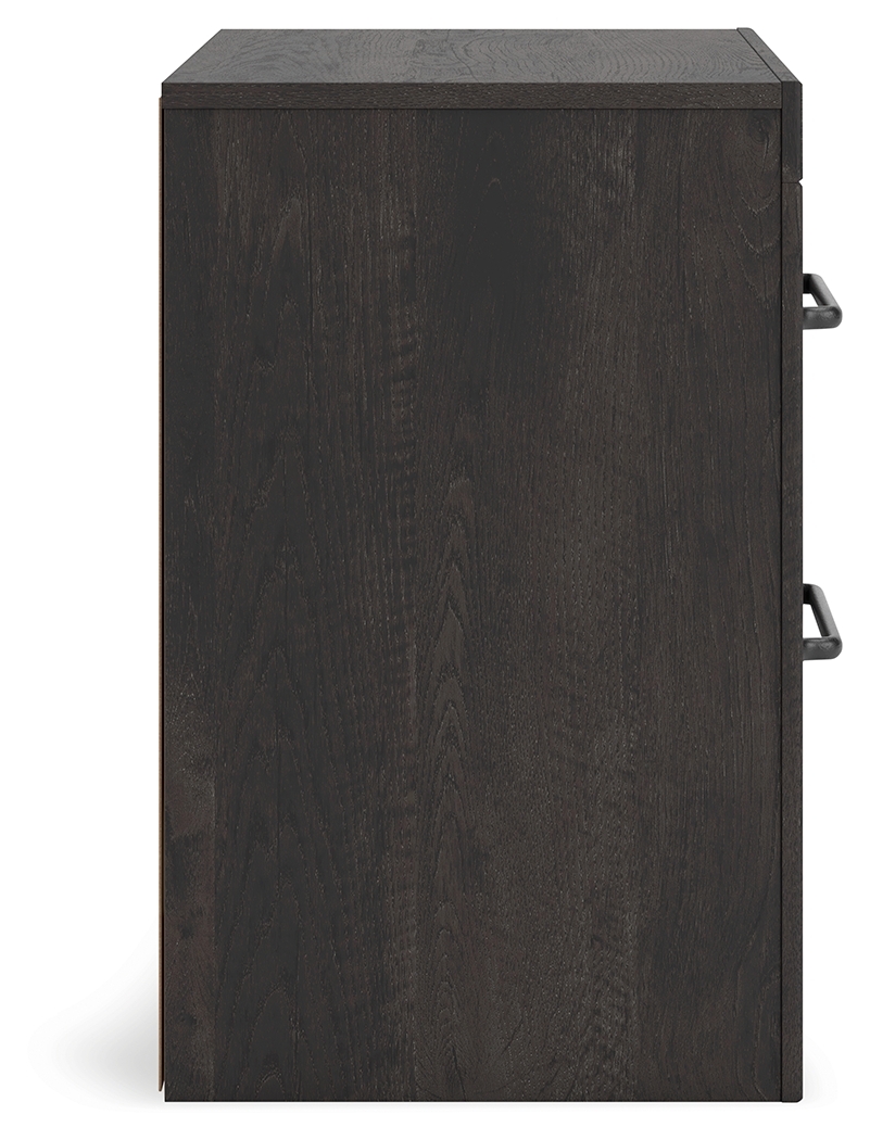 Hollivern - Two Drawer Night Stand - Dark Gray - Image 8