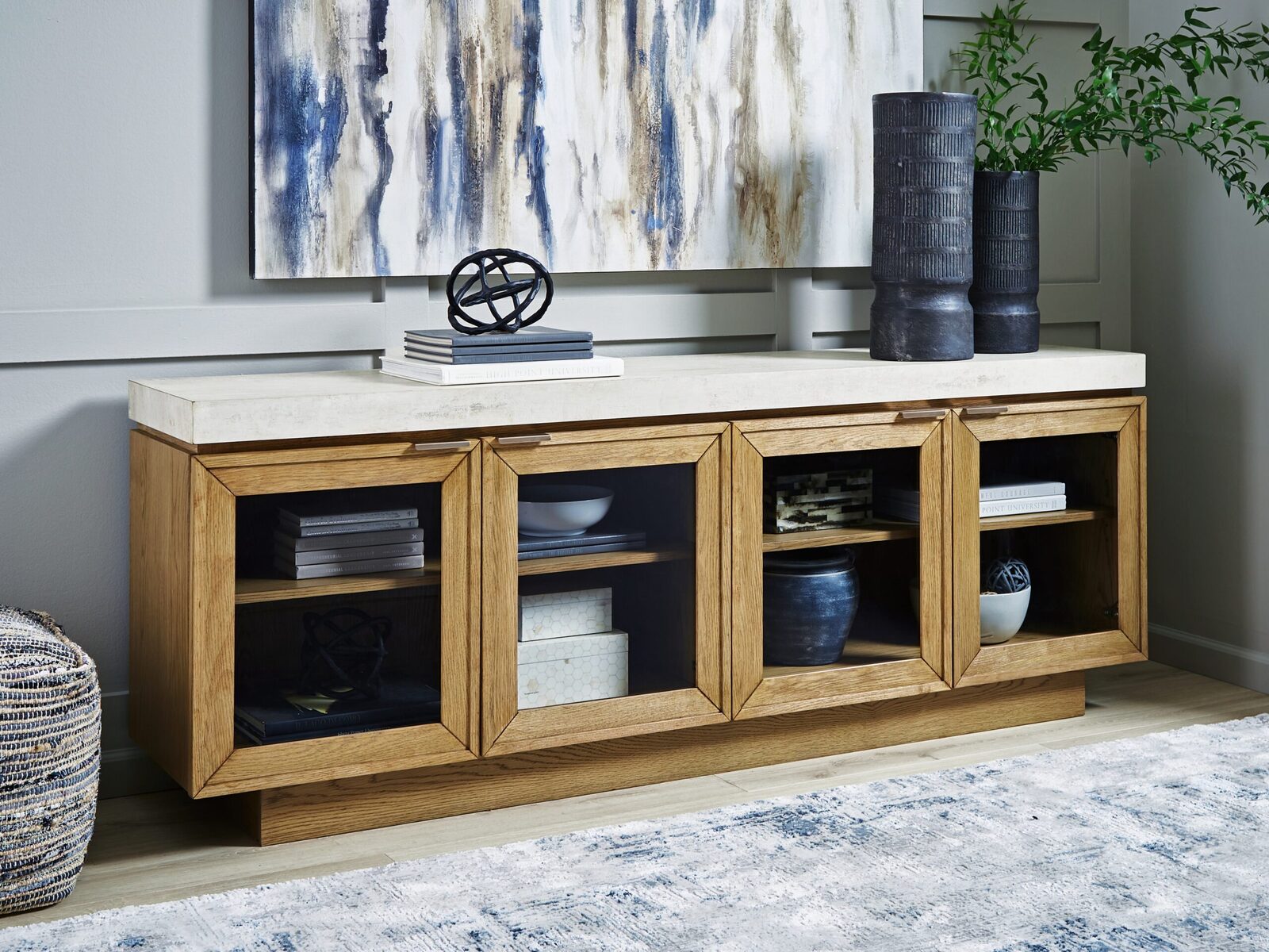 Adanworth - Accent Cabinet - Light Brown / Gray - Image 2