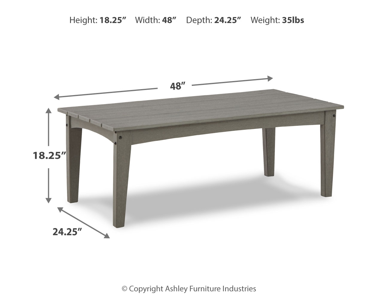 Visola - Rectangular Cocktail Table - Gray - Image 6