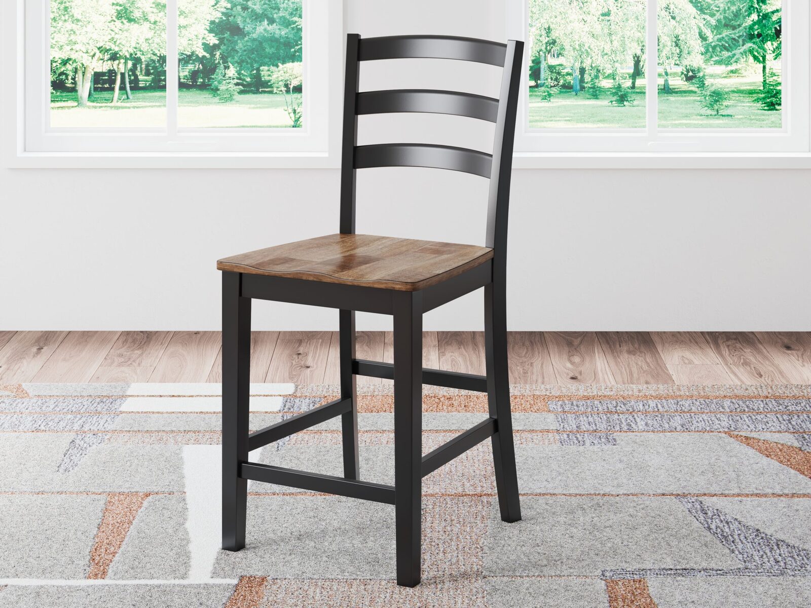 Wildenauer - Barstool (Set of 2) - Brown / Black - Image 2