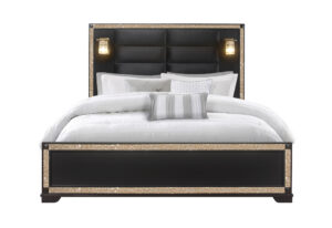 Blake - King Bed With Lamps - Black