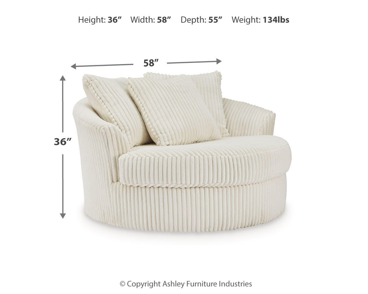 Lindyn - Oversized Swivel Accent Chair - Image 6