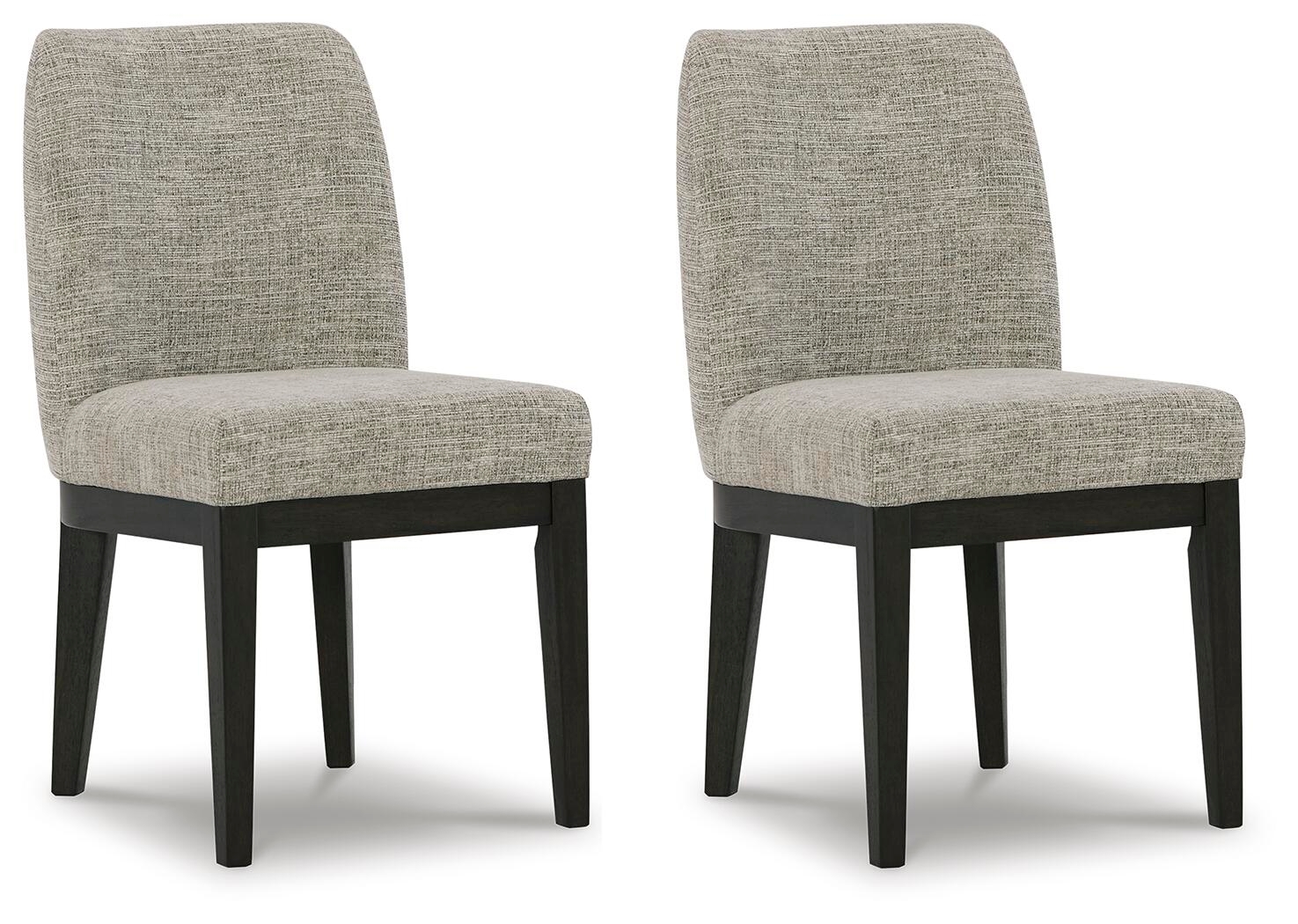 Burkhaus - Dining UPH Side Chair (Set of 2) - Beige / Dark Brown