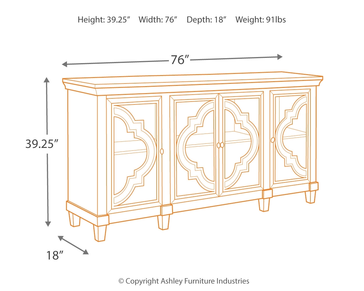 Fossil Ridge - Accent Cabinet - Gray - Image 3