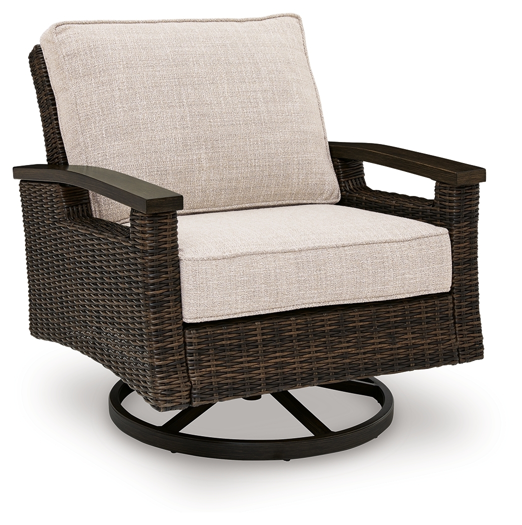 Monterey Point - Swivel Lounge Chair (Set of 2) - Dark Brown - Image 3
