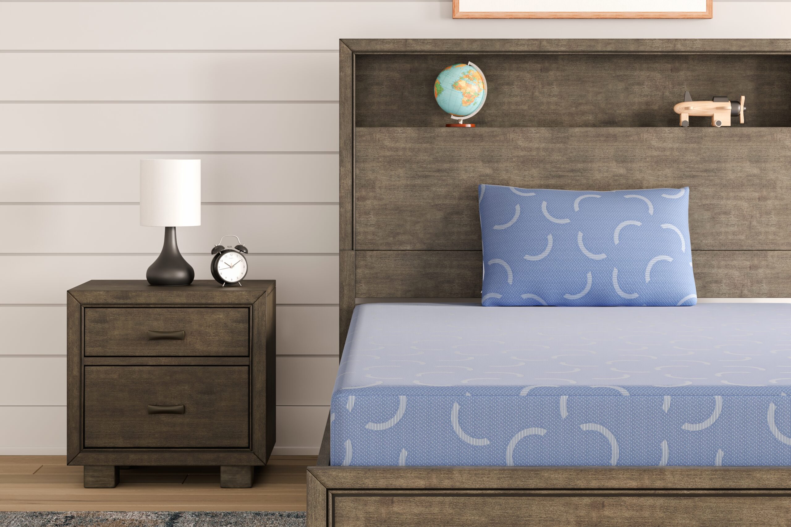 Ikidz Ocean - Mattress Twin size And Pillow Set of 2 - Blue - Image 5