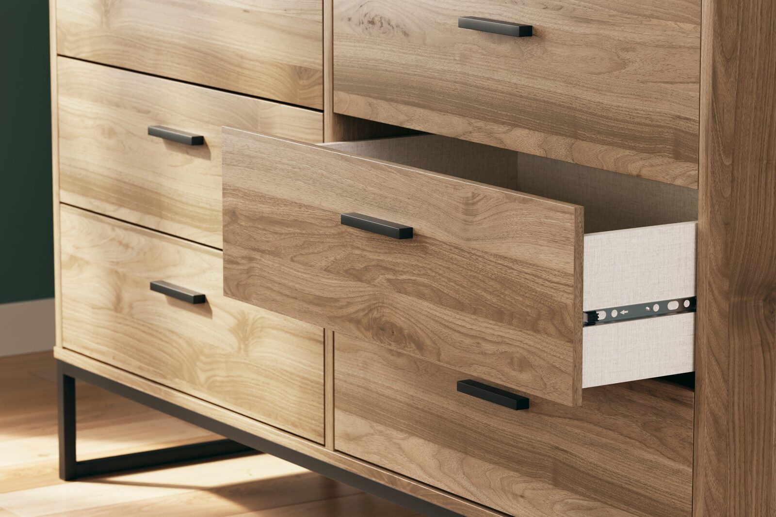 Deanlow - Six Drawer Dresser - Honey - Image 10