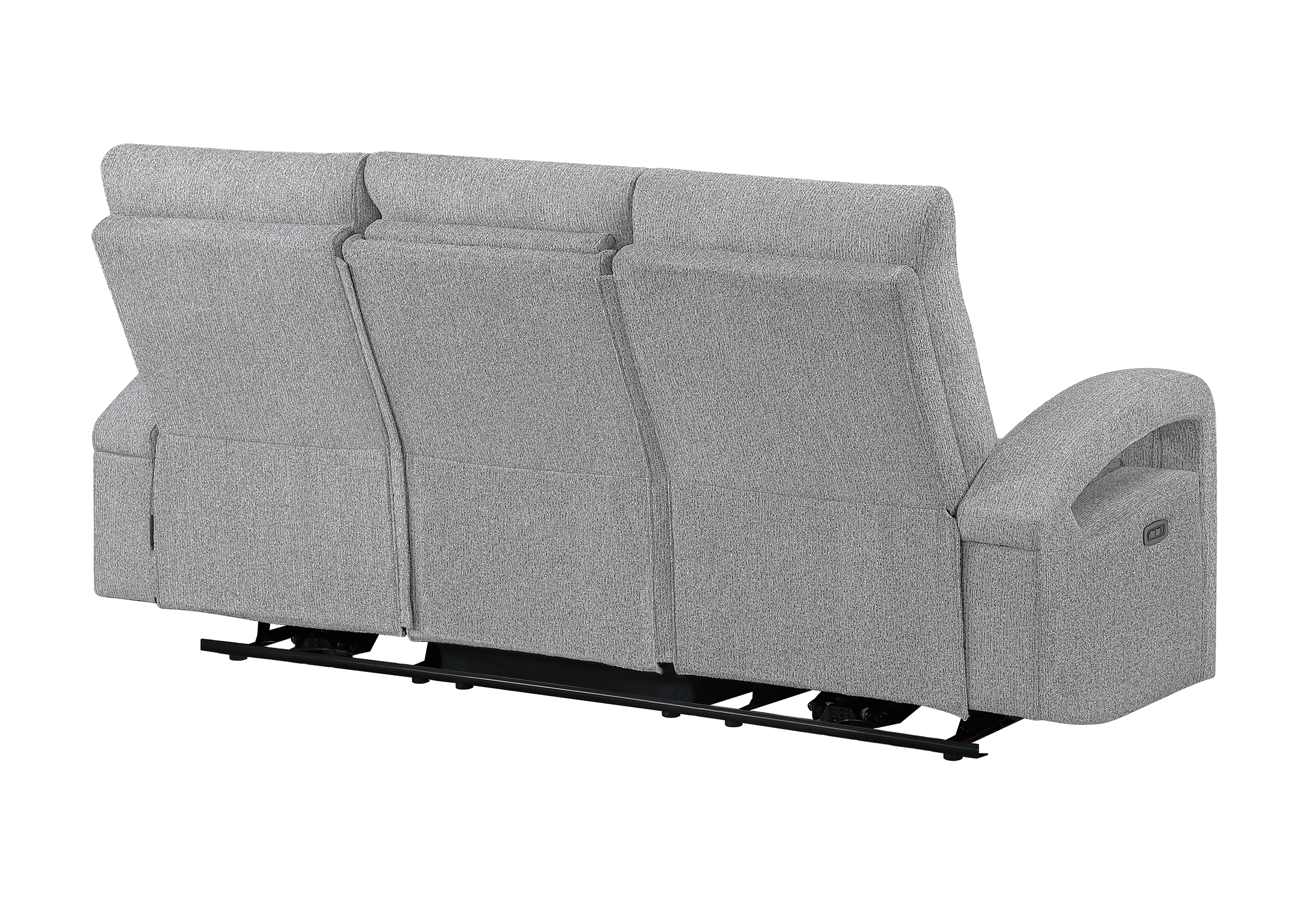 U6611 - Power Reclining Sofa With LED - Dark Gray - Image 6
