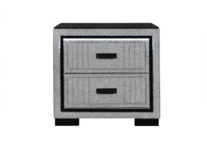 Isabella - Nightstand With LED - Gray