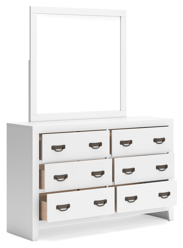 Binterglen - Dresser And Mirror - White - Image 4