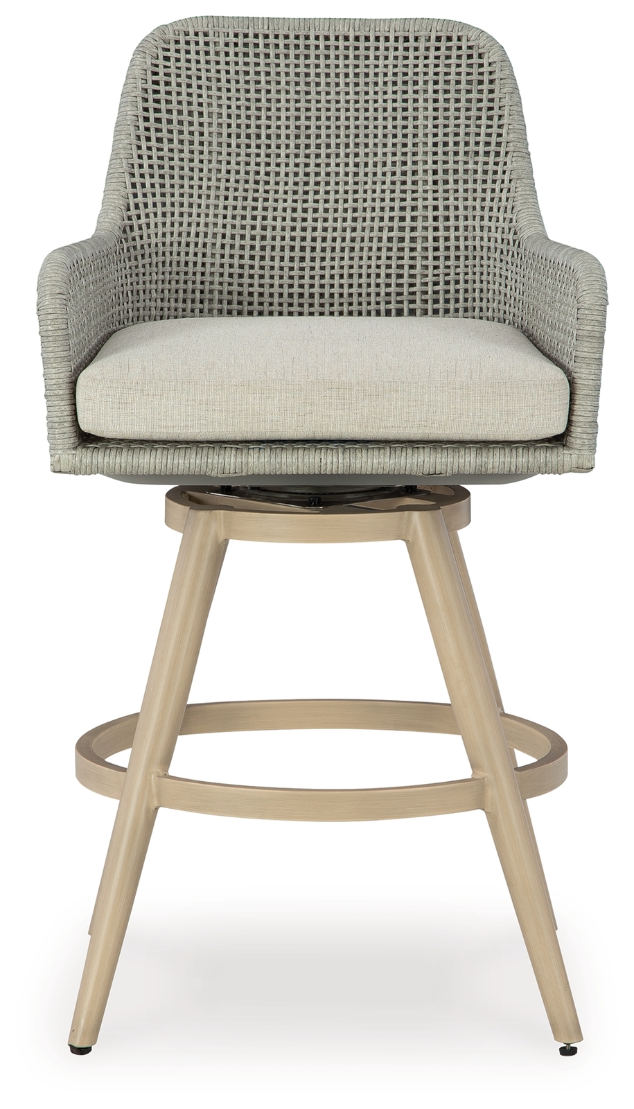 Seton Creek - Barstool With Cushion (Set of 2) - Beige / Gray - Image 4