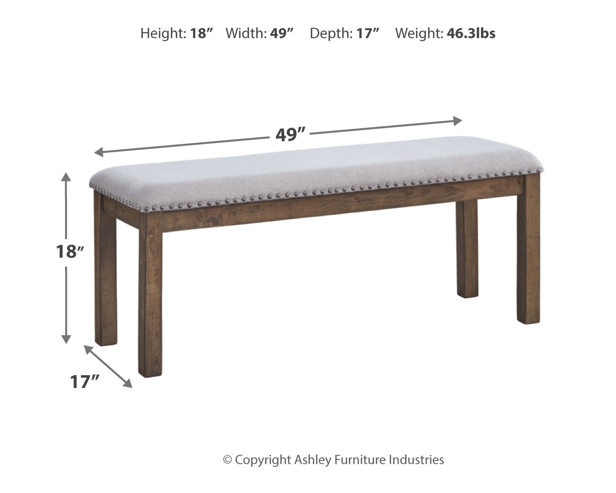 Moriville - Upholstered Bench - Beige - Image 4