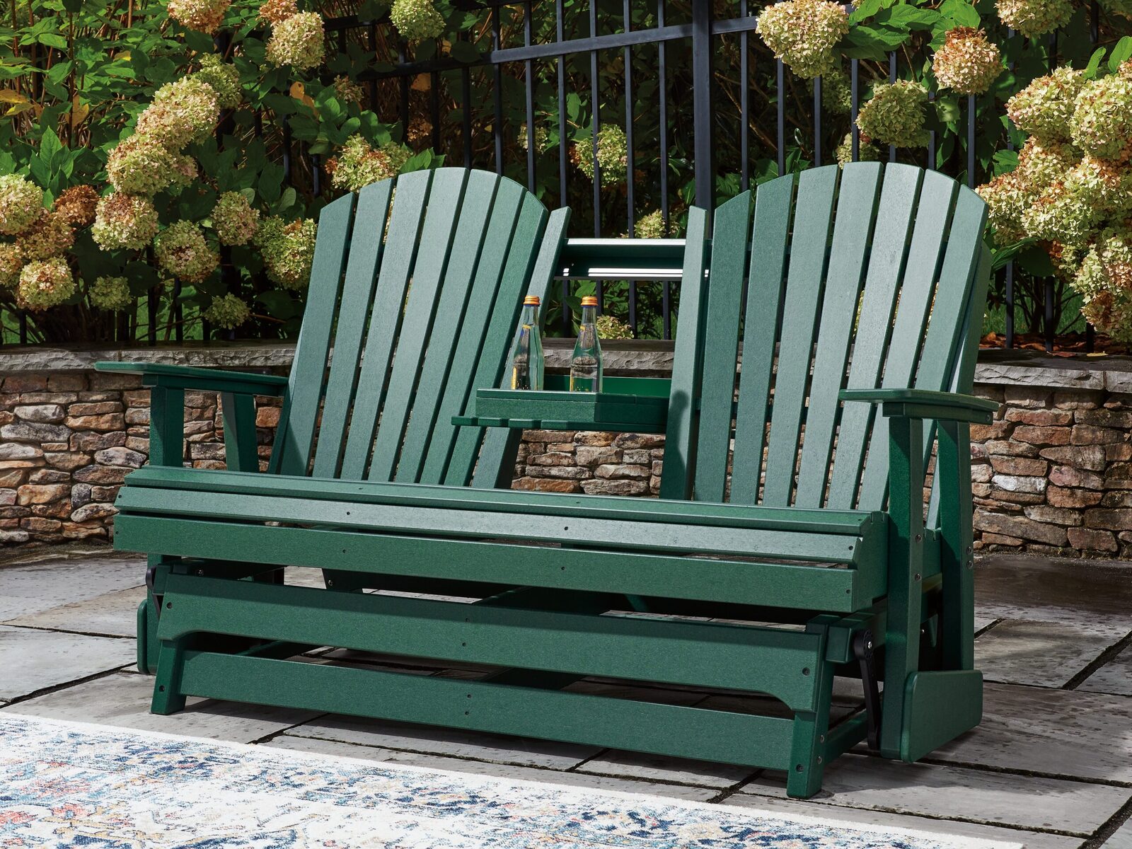 Shell Beach - Loveseat Glider - Green - Image 7