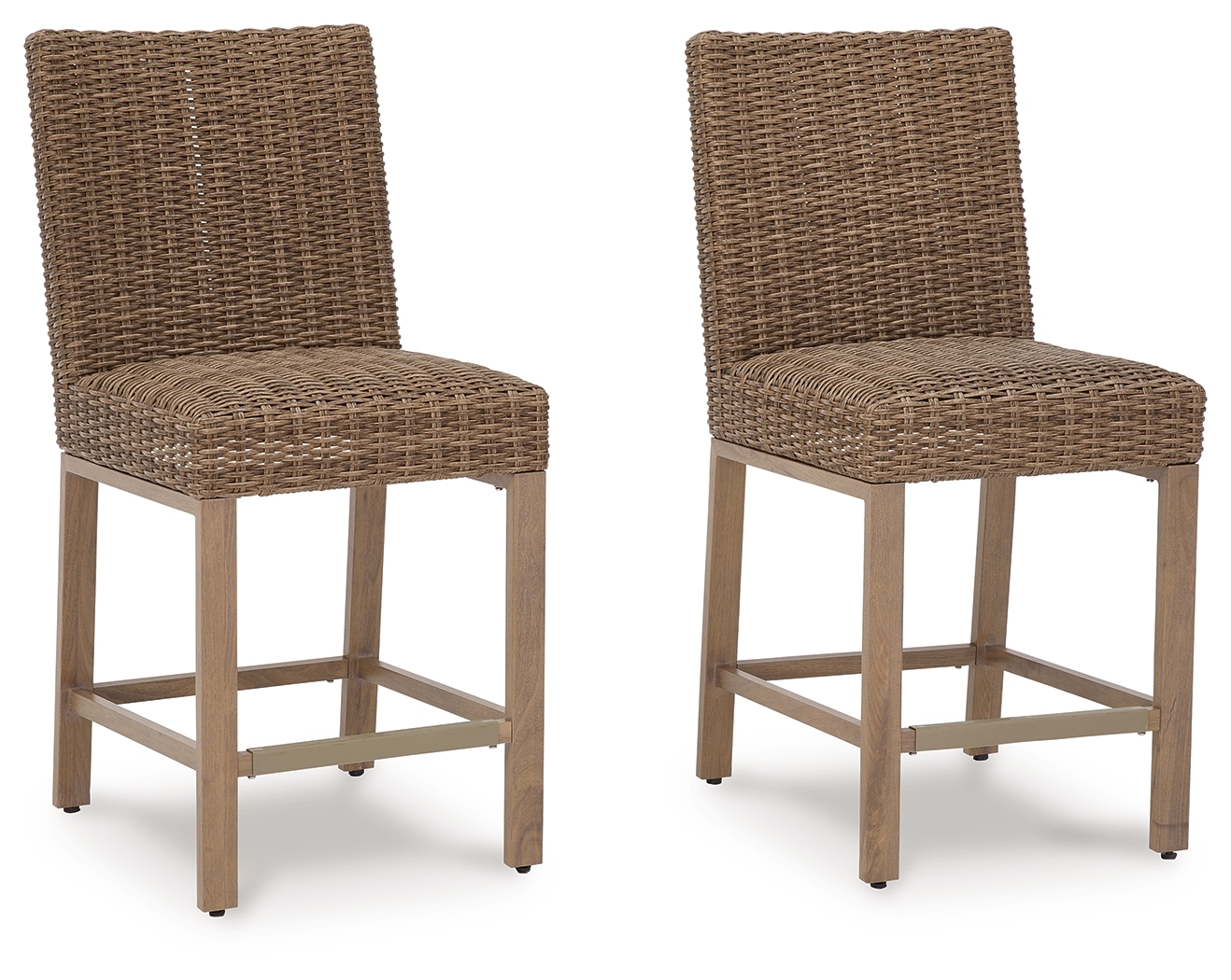Walton Bridge - 5 Pc. - Square Bar Table W/Fire Pit, 4 Barstools - Driftwood - Image 9